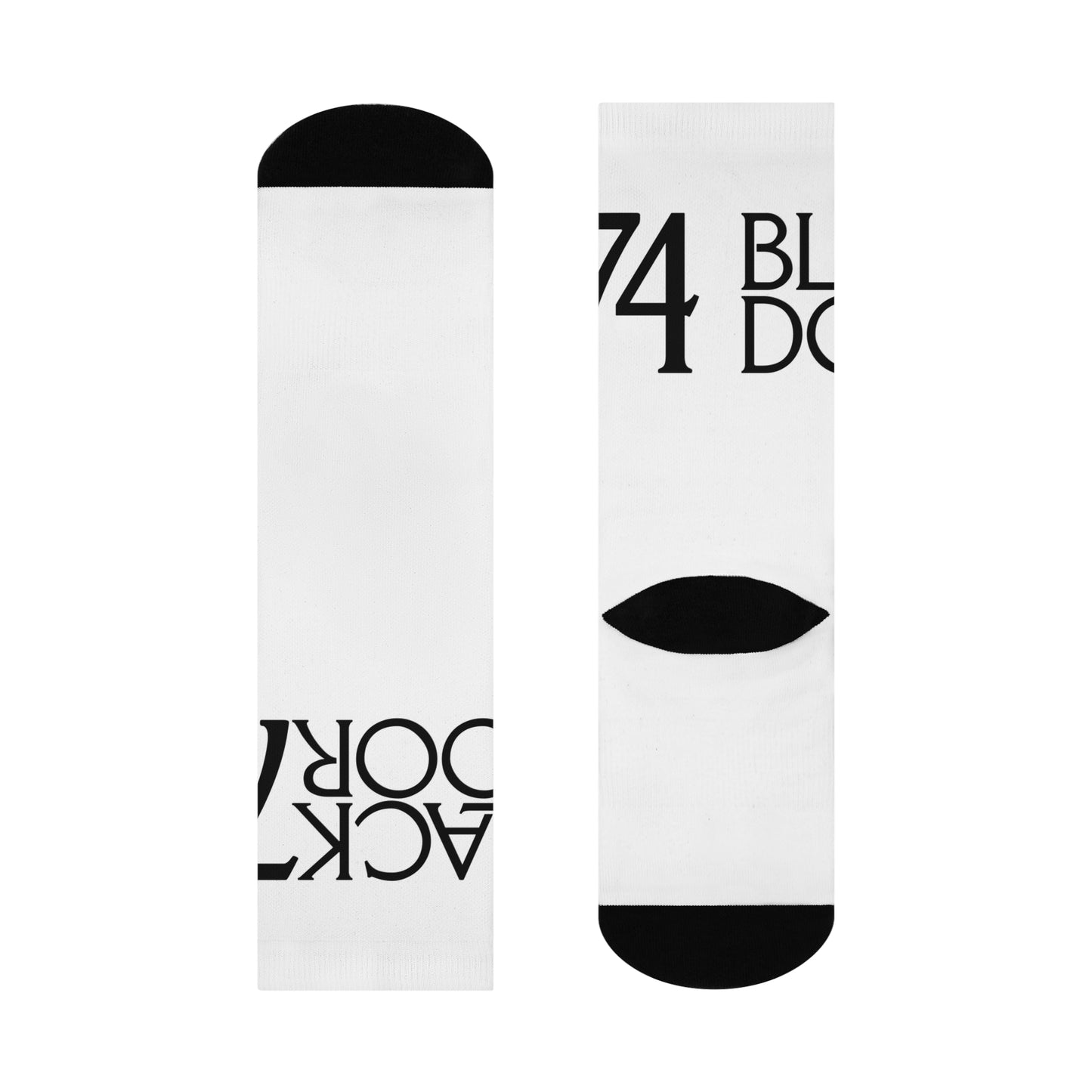 Black Door 74 Logo Cushioned Crew Socks