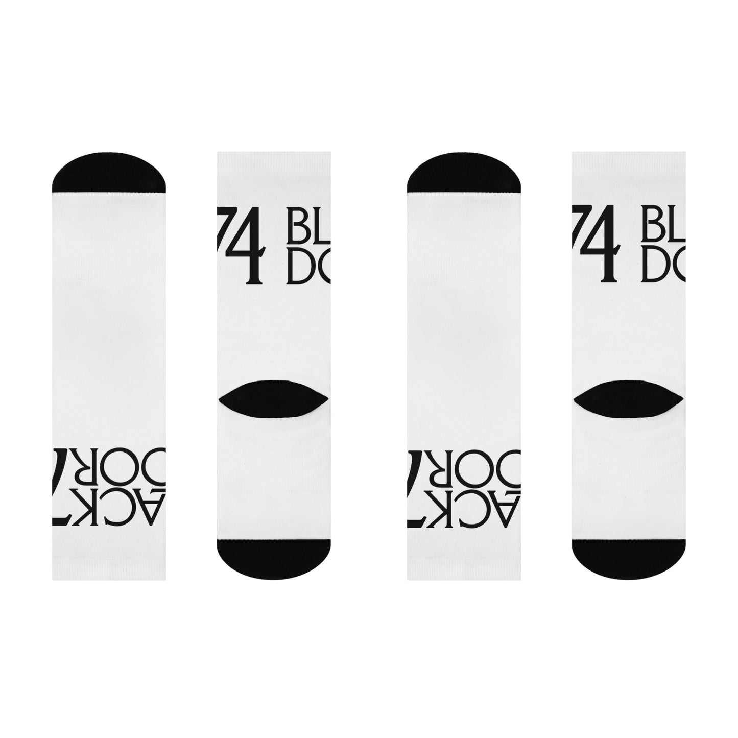 Black Door 74 Logo Cushioned Crew Socks